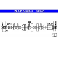 24.5112-0395.3 ATE Гальмівний шланг