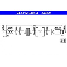 24.5112-0395.3 ATE Гальмівний шланг