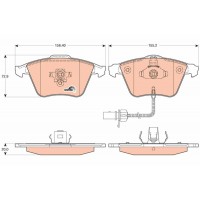 GDB1617 TRW Комплект гальмівних колодок дисковий гальм
