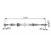 1 987 482 012 BOSCH Тросик, cтояночный тормоз