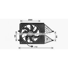 VN7545 AVA QUALITY COOLING Вентилятор охолодження двигуна