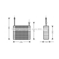 FDV021 AVA QUALITY COOLING Випарник кондиціонера
