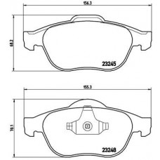 P 68 032 BREMBO Комплект гальмівних колодок дисковий гальм