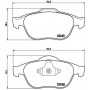 P 68 032 BREMBO Комплект гальмівних колодок дисковий гальм