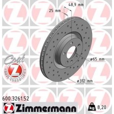 600.3261.52 ZIMMERMANN Гальмівний диск