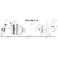NPW-RE-033 NTY Привідний вал