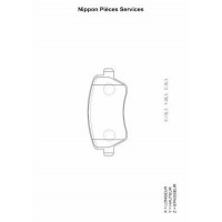 N360N87 NPS Комплект гальмівних колодок дисковий гальм