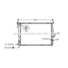 BW2343 AVA QUALITY COOLING Радіатор охолодження двигуна