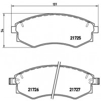 P 30 022 BREMBO Комплект гальмівних колодок дисковий гальм
