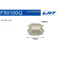 F50100Q LRT Гофрована труба вихлопна система