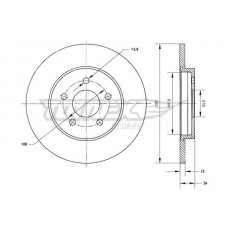 TX 70-53 TOMEX Brakes Гальмівний диск