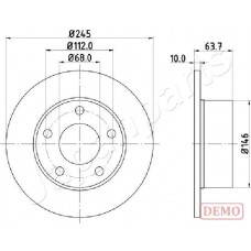DP-0912C JAPANPARTS Гальмівний диск