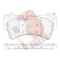 RB1595 R BRAKE КомплеК т гальмівних колодок, дискове гальмо