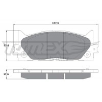 TX 17-59 TOMEX Brakes Комплект гальмівних колодок дисковий гальм