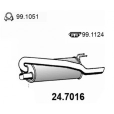 24.7016 ASSO Глушник вихлопних газів кінцевий