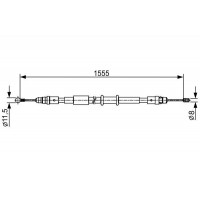 1 987 482 552 BOSCH Тросик, cтояночный тормоз