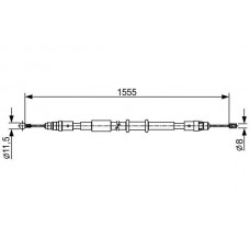 1 987 482 552 BOSCH Тросик, cтояночный тормоз