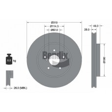 BDS1752 BENDIX Braking Гальмівний диск