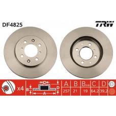 DF4825 TRW Гальмівний диск