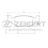 BS-2986 ZEKKERT КомплеК т гальмівних колодок, дискове гальмо