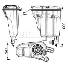 CRT 95 000S MAHLE Компенсаційний бак охолоджувальна рідина