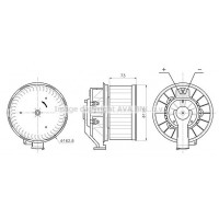 VN8445 AVA QUALITY COOLING Вентилятор салону