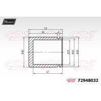 72948032 MAXTECH Поршень корпус скоби гальма