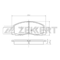 BS-2534 ZEKKERT Комплект гальмівних колодок дисковий гальм