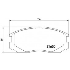 P 54 015 BREMBO Комплект гальмівних колодок дисковий гальм