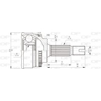 CVJ5717.10 OPEN PARTS Шарнирный комплект, Привідний вал