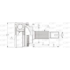 CVJ5717.10 OPEN PARTS Шарнирный комплект, Привідний вал