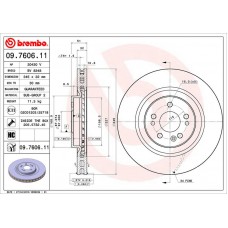 09.7606.11 BREMBO Гальмівний диск