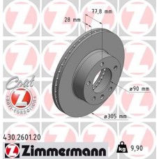 430.2601.20 ZIMMERMANN Гальмівний диск