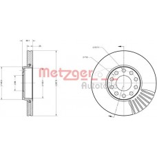6110080 METZGER Гальмівний диск