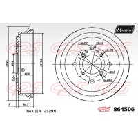 864506 MAXTECH Гальмівний барабан