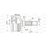 CVJ5293.10 OPEN PARTS Шарнирный комплект, Привідний вал