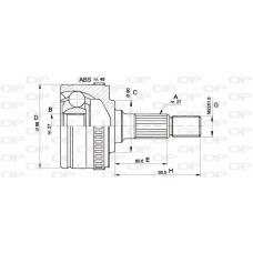 CVJ5293.10 OPEN PARTS Шарнирный комплект, Привідний вал
