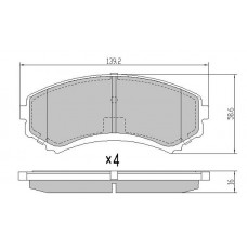 FBP-0854 FREMAX Комплект гальмівних колодок дисковий гальм