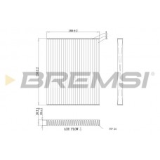 FC0451A BREMSI Фільтр повітря у внутрішньому просторі