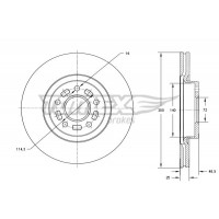 TX 73-19 TOMEX Brakes Гальмівний диск