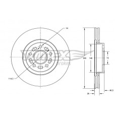 TX 73-19 TOMEX Brakes Гальмівний диск