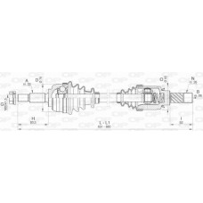 DRS6465.00 OPEN PARTS Привідний вал