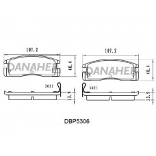 DBP5306 DANAHER Комплект гальмівних колодок дисковий гальм