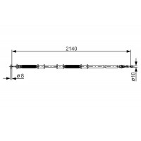 1 987 482 287 BOSCH Тросик, cтояночный тормоз