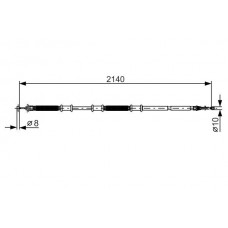 1 987 482 287 BOSCH Тросик, cтояночный тормоз