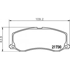 8DB 355 029-471 HELLA Комплект гальмівних колодок дисковий гальм