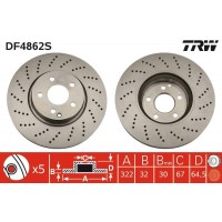 DF4862S TRW Гальмівний диск