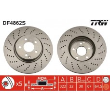 DF4862S TRW Гальмівний диск