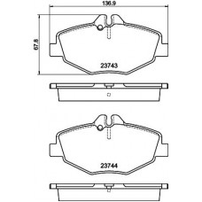 8DB 355 018-731 HELLA Комплект гальмівних колодок дисковий гальм