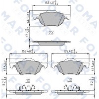 FO 839081 FOMAR Friction Комплект гальмівних колодок дисковий гальм
